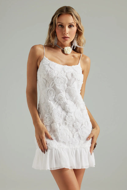 Robe Courte Fleurs 3D pour Femmes - BerlinGlamour
