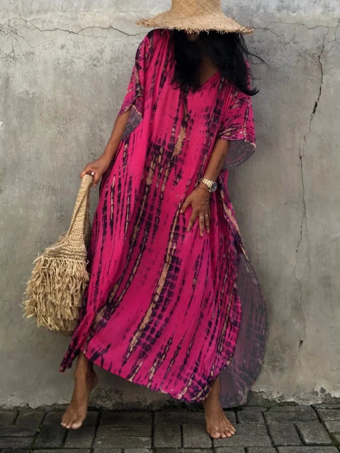 Robe Été Longue Décontractée pour Femme - Caftan Léger Bohème Chic