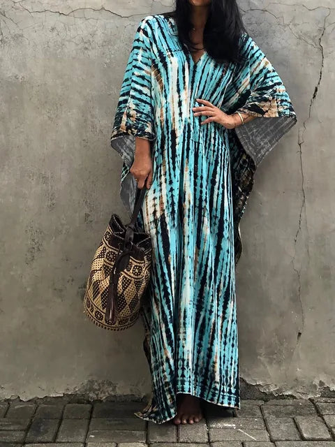 Robe Été Longue Décontractée pour Femme - Caftan Léger Bohème Chic