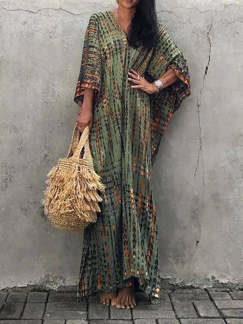 Robe Été Longue Décontractée pour Femme - Caftan Léger Bohème Chic
