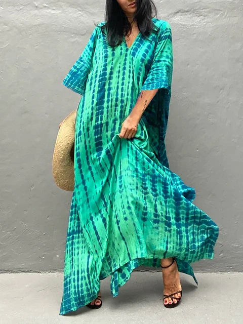 Robe de Plage Longue et Colorée pour Femme - PanierRoyale