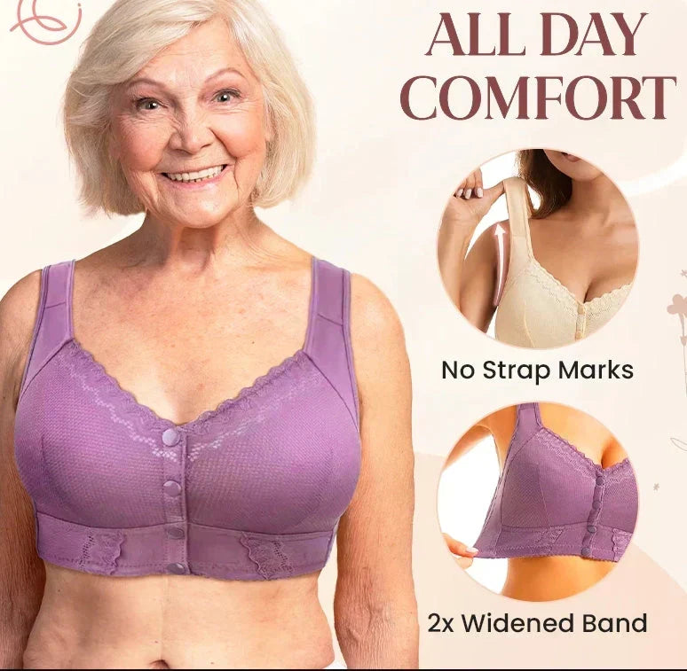 Soutien-gorge Femme Sans Armature Fermeture Frontale Confort Respirant - PanierRoyale