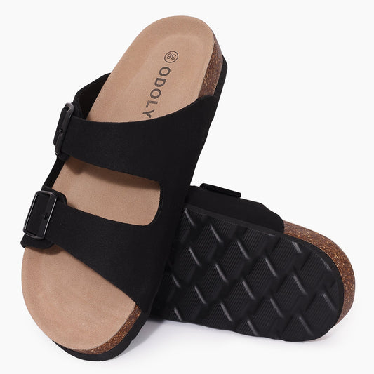 Sandales Femmes Plates à Boucles Réglables et Confortables - PanierRoyale