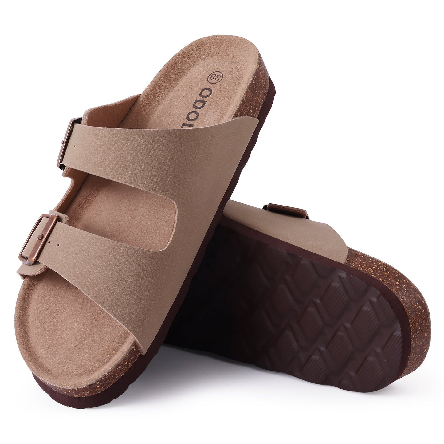 Sandales Femmes Plates à Boucles Réglables et Confortables