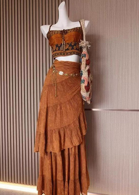 Chic deux pièces haut et jupe été mode - EasyApparels