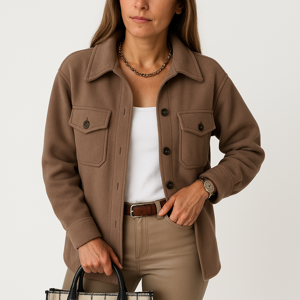 Chemise Femme Beige Grande Taille Élégante