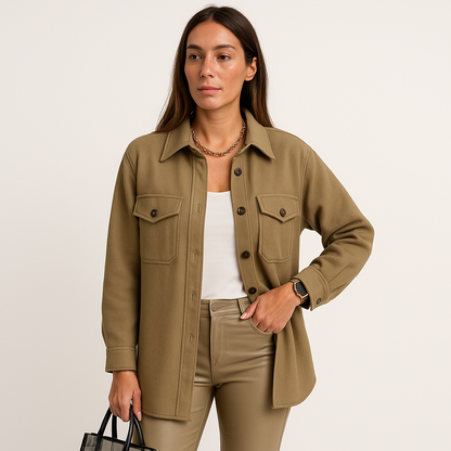 Chemise Femme Beige Grande Taille Élégante