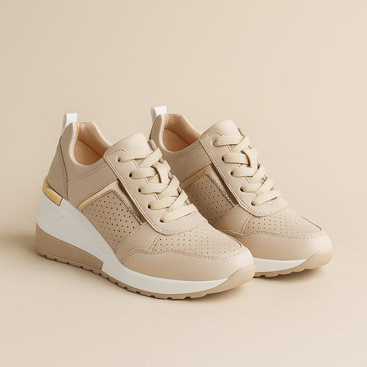 Baskets Femmes Compensées Confortables à Lacets - PanierRoyale