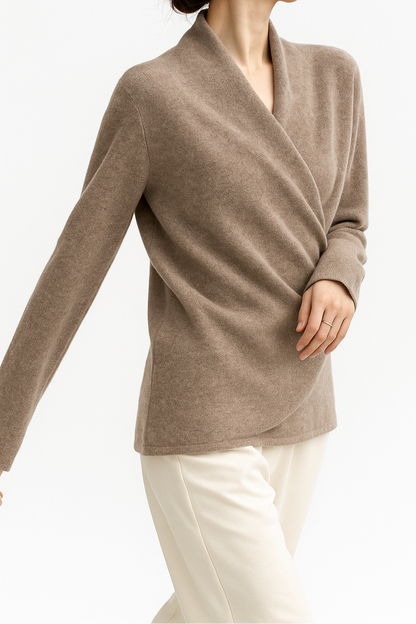 Pull Femme Hiver Col V Doux et Confortable