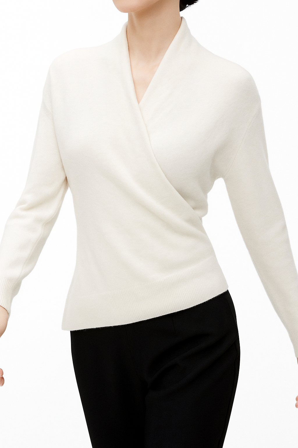 Pull Femme Hiver Col V Doux et Confortable
