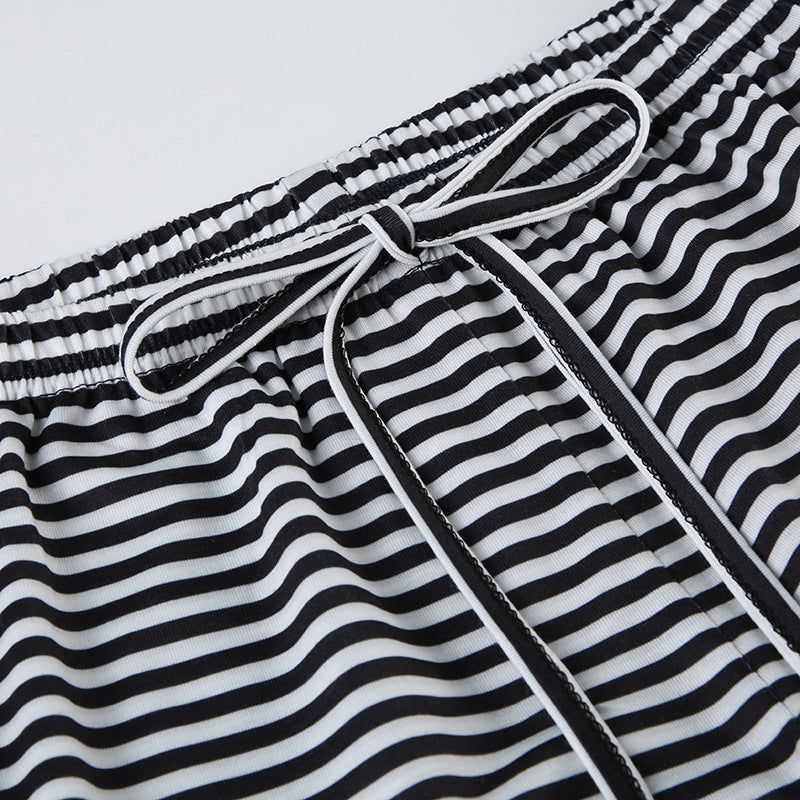 Pantalon Femme Rayé Détente Printemps