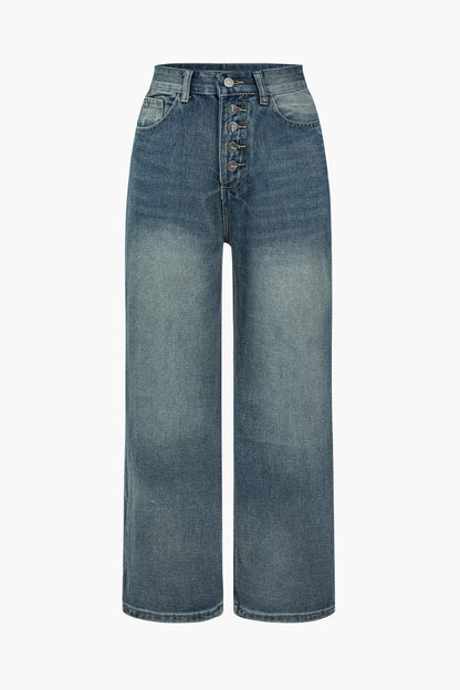 Jeans Bouton Vintage Authentiques Femmes - BerlinGlamour