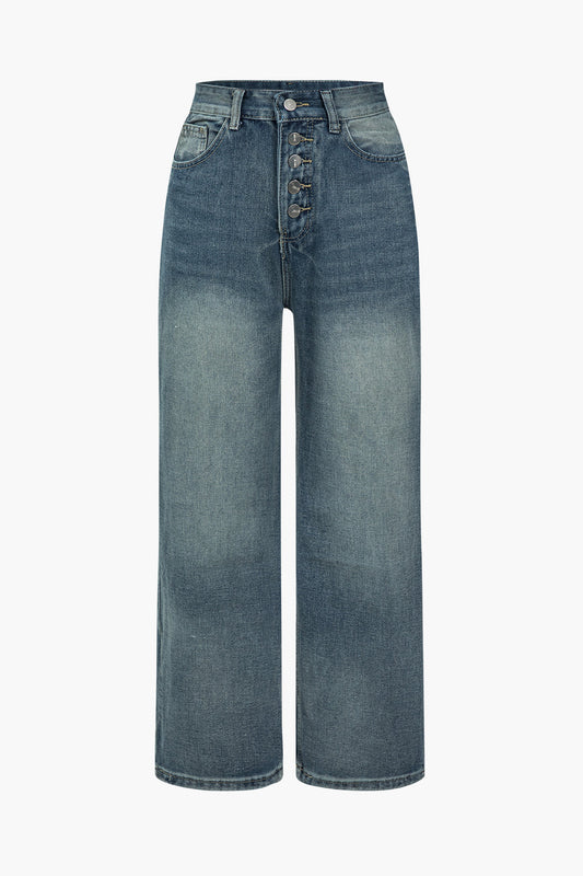Jeans Bouton Vintage Authentiques Femmes - BerlinGlamour