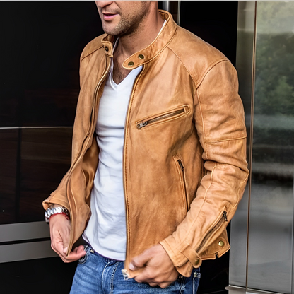 Blouson Cuir Polyvalent Tout Temps