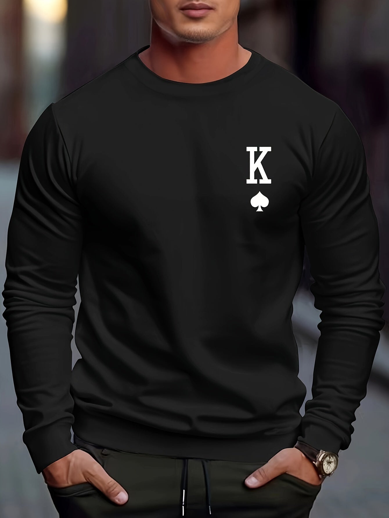 Sweat Homme Carreaux Classique Manches Longues - PanierRoyale