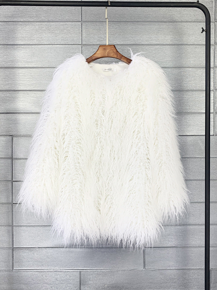 Manteau Femme Hiver Long Noir Élégant