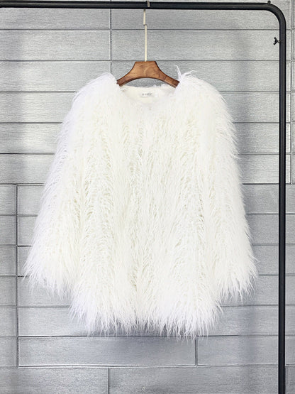 Manteau Femme Hiver Long Noir Élégant