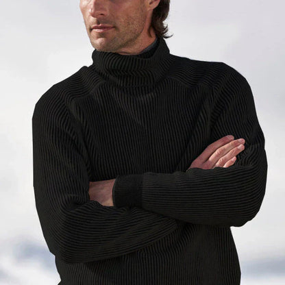 Pull Côtelé Homme Chaud et Confortable Beige
