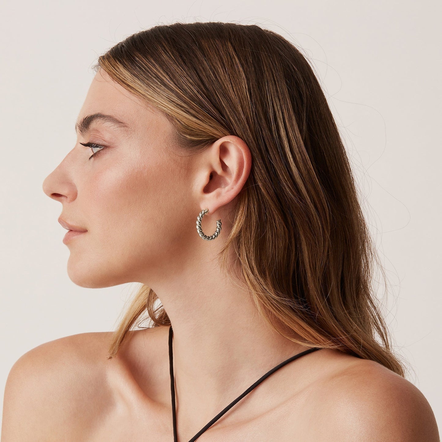 Boucles d’oreilles Femme Effet Corde Style Élégant Intemporel