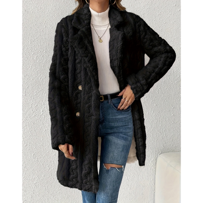 Manteau Grande Taille Féminin en Laine Chaude