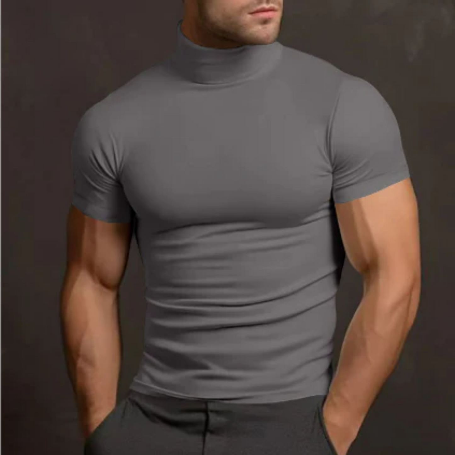 T-Shirt Homme Casual Col V pour Homme Taille Réglable
