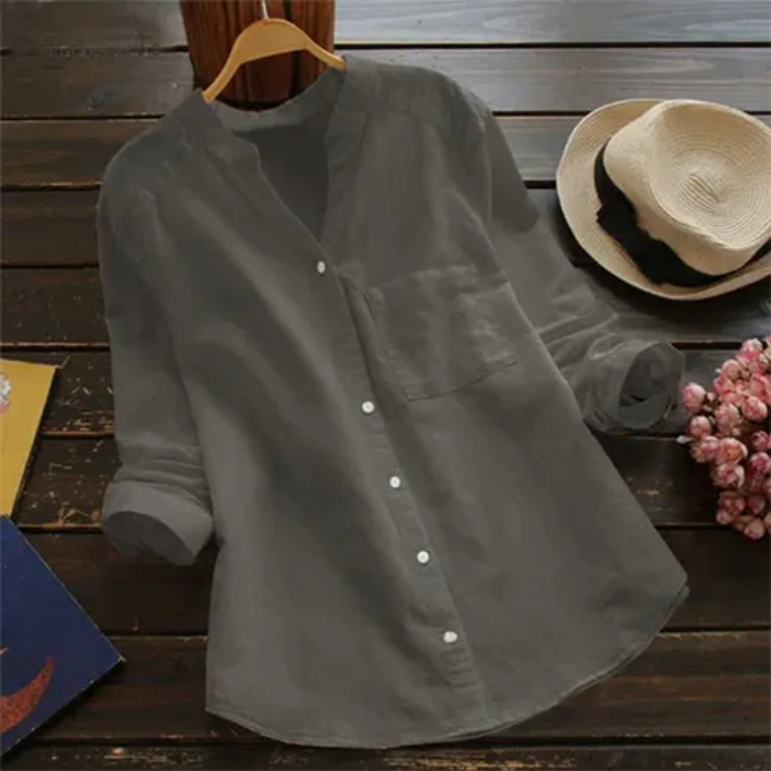 Chemise Femme Manches Longues en Coton pour Été