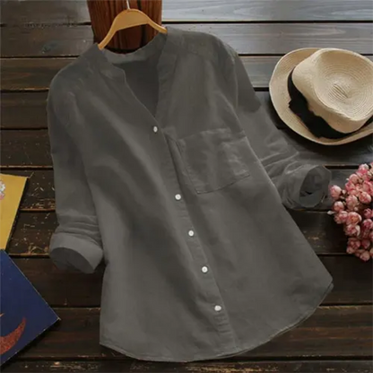 Chemise Femme Manches Longues en Coton pour Été
