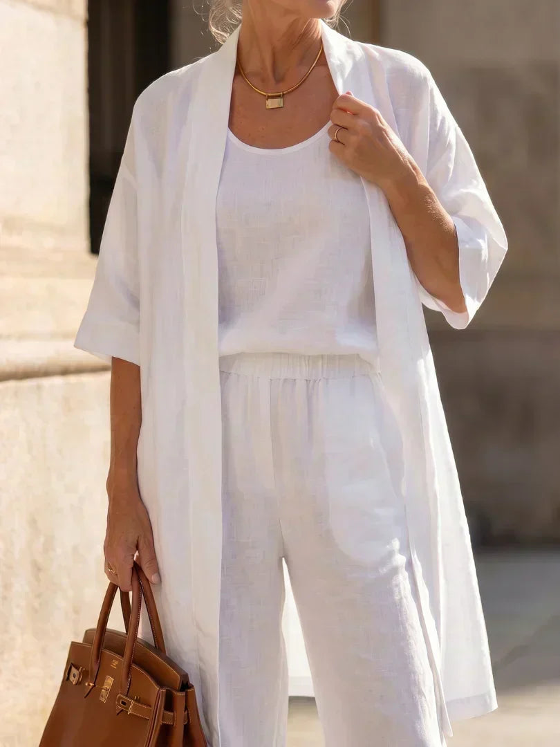 Ensemble Femme Kimono Fluide et Pantalon Ample