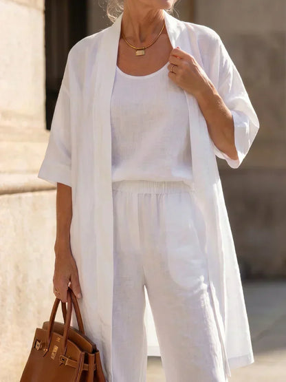 Ensemble Femme Kimono Fluide et Pantalon Ample