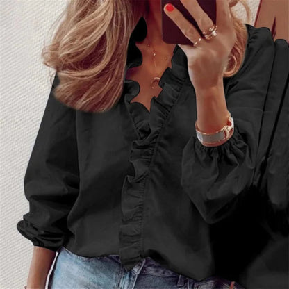 Blouse Femme Élégante Dentelle Décolleté