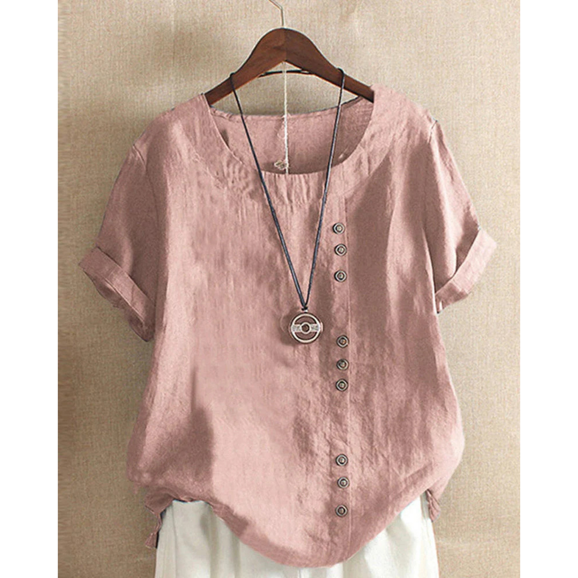 Blouse Femme Été Legère Manches Courtes - PanierRoyale
