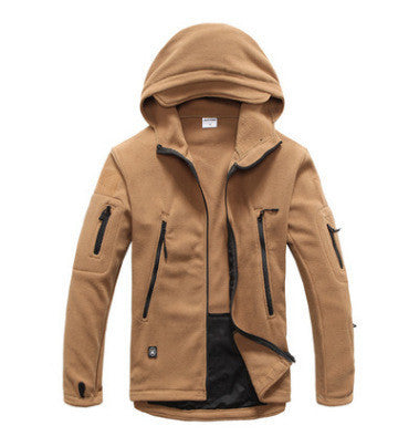Veste Hiver Homme Polaire avec Capuche et Manches Longues