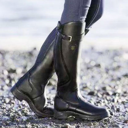 Bottes Équitation Femmes en Cuir Brun Classiques