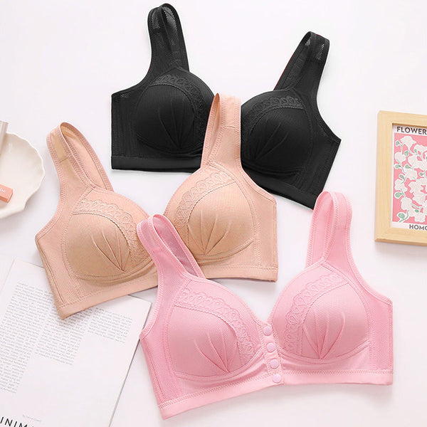 Soutien-gorge Femme Coton Confort Fermeture Avant Maintien Naturel