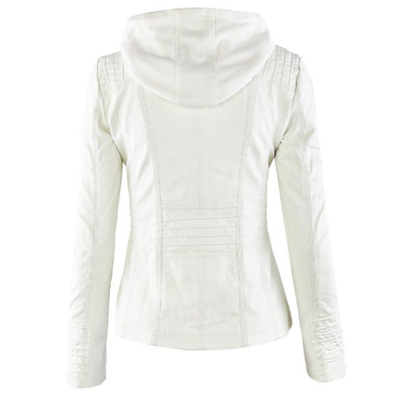 Veste Cuir Femme Élégante Fermeture Éclair
