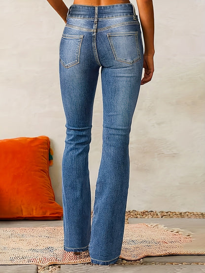Jean Femme Haut de Gamme Couleur Unie Élégant