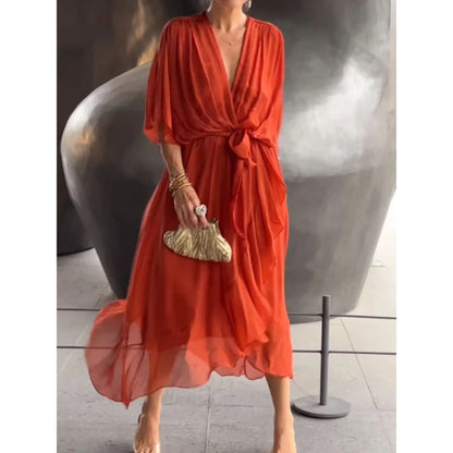 Robe Soie Femmes Élégante et Chic