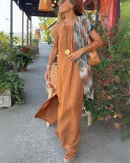 Robe Été en Lin Coton Longue et Élégante pour Femme