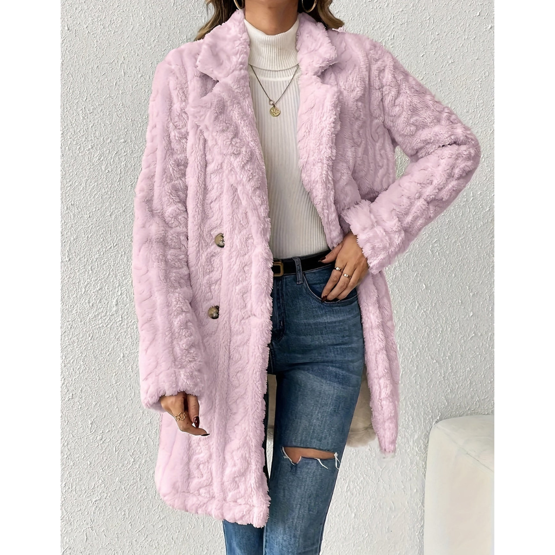 Manteau Grande Taille Féminin en Laine Chaude