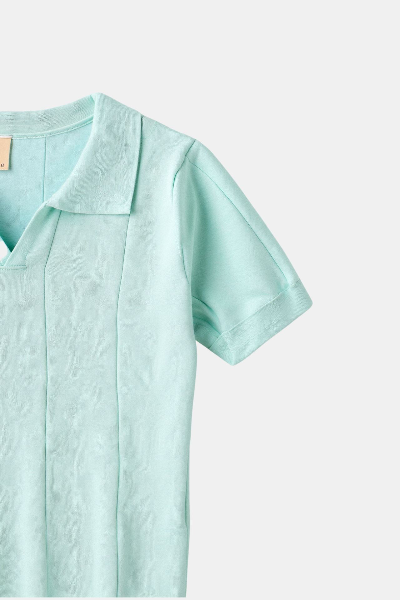Chemise Polo Retro Vert Menthe