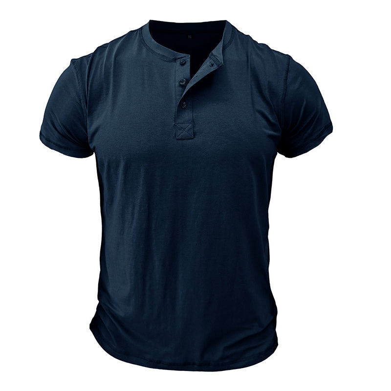 T-shirt Homme Marine Décontracté Manches Courtes - PanierRoyale