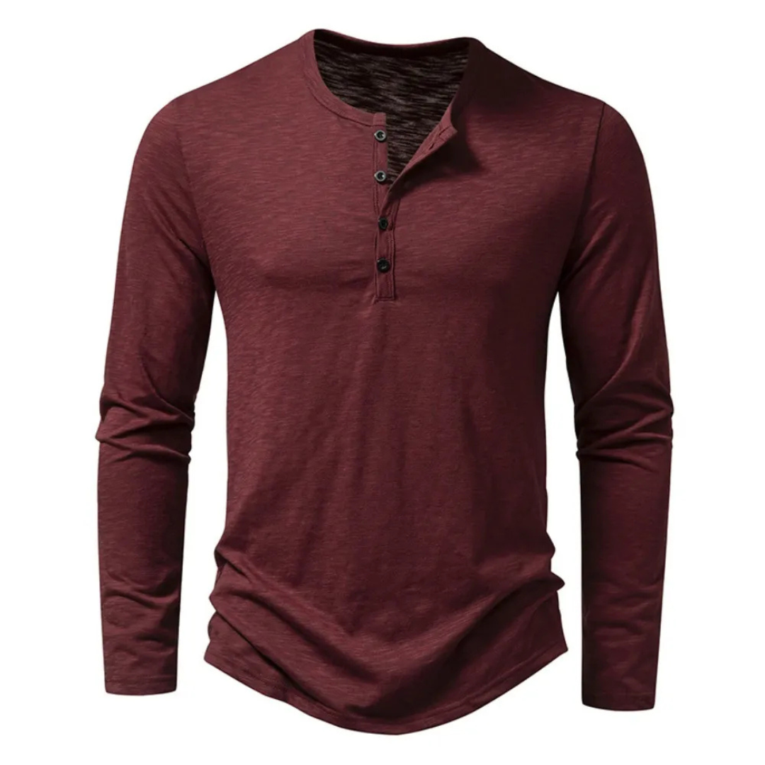 T Shirt Homme Slim Fit Manche Longue Noir Élégant - PanierRoyale