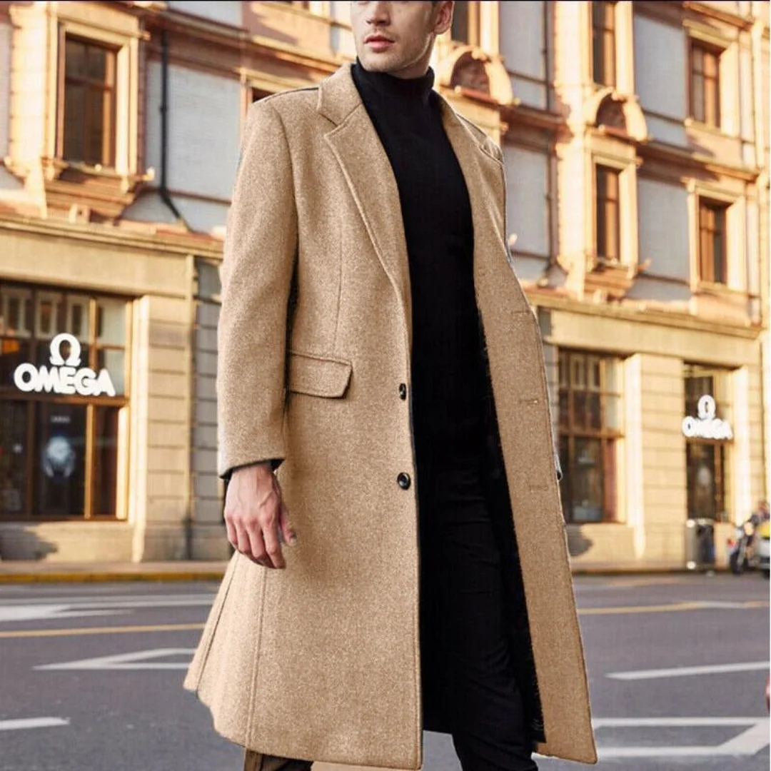 Manteau Homme Hiver Imperméable Long et Chauffant
