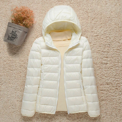 Veste Matelassée Femme Légère Capuche Fonctionnelle Coupe Ajustée
