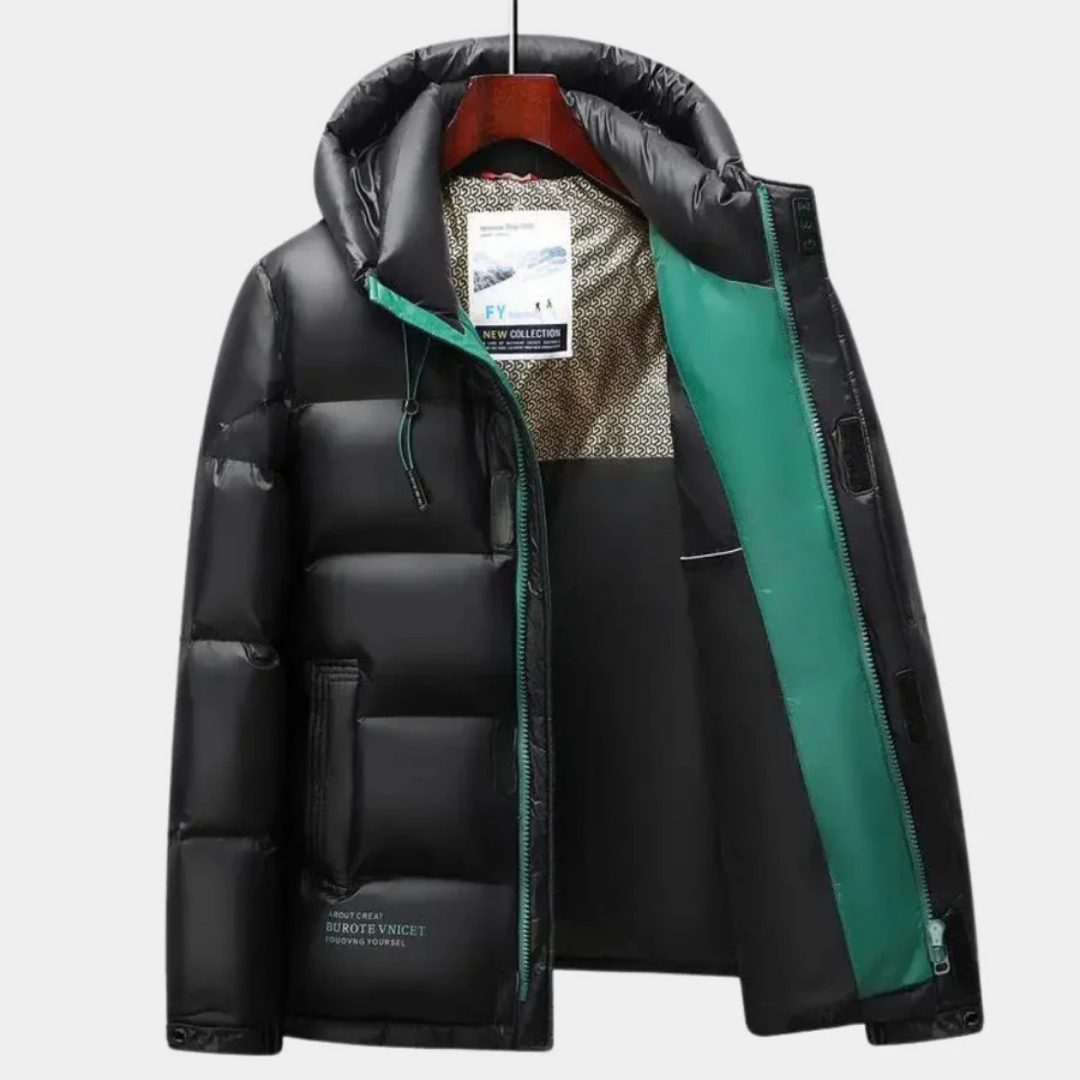 Doudoune Hiver Homme avec Capuchon et Doublure Réfléchissante - PanierRoyale