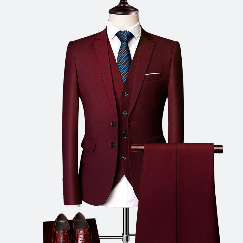 Costume Homme 3 Pièces Slim Fit Élégant pour Mariage ou Soirée