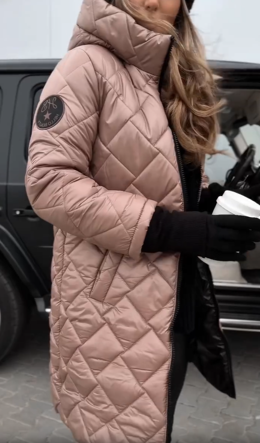 Veste Longue Femme Matelassée Capuche Confortable - PanierRoyale