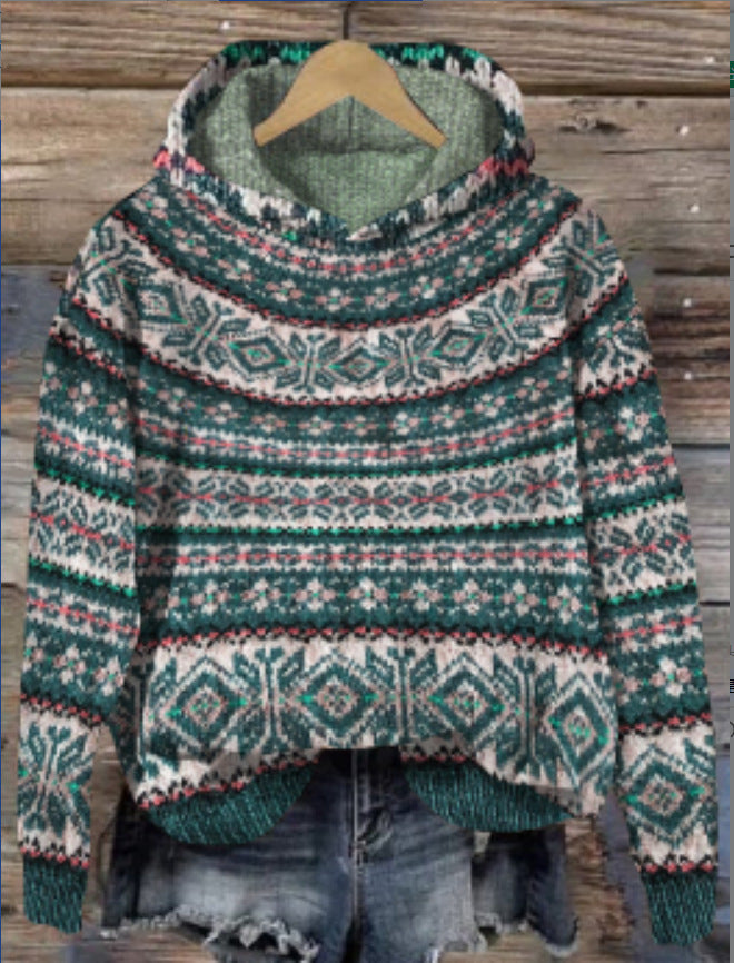 Pull Capuche Femme Hiver Doux et Chaud