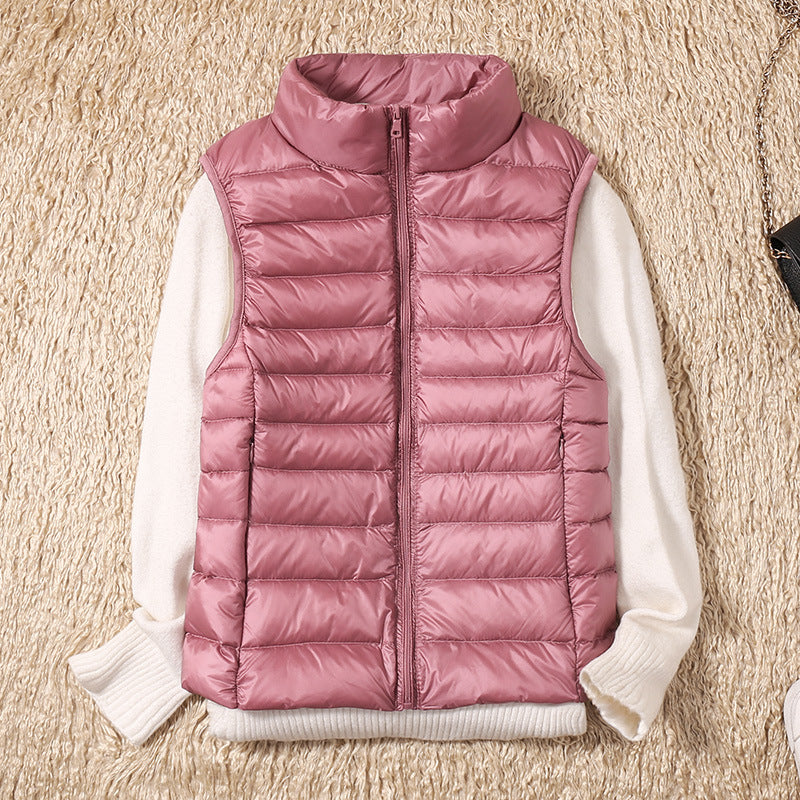 Gilet sans manches doux et élégant pour femme automne