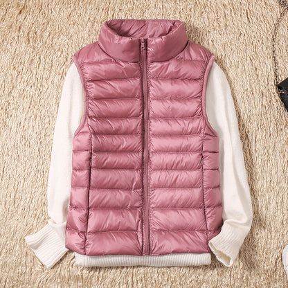 Gilet sans manches doux et élégant pour femme automne